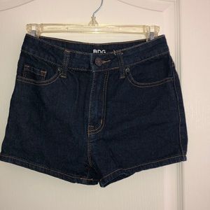 BDG High Rise Erin 5 pocket shortie dark denim
